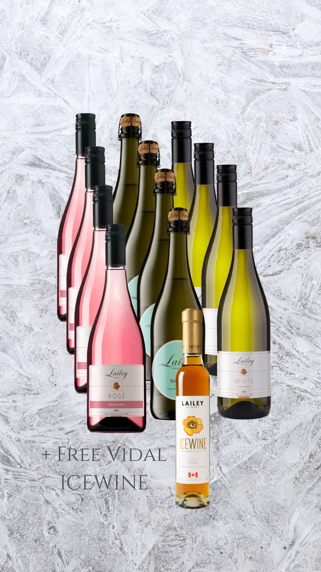 Lailey Festive Mixed Case White/Rosé/Sparkling case + Free Vidal Icewine