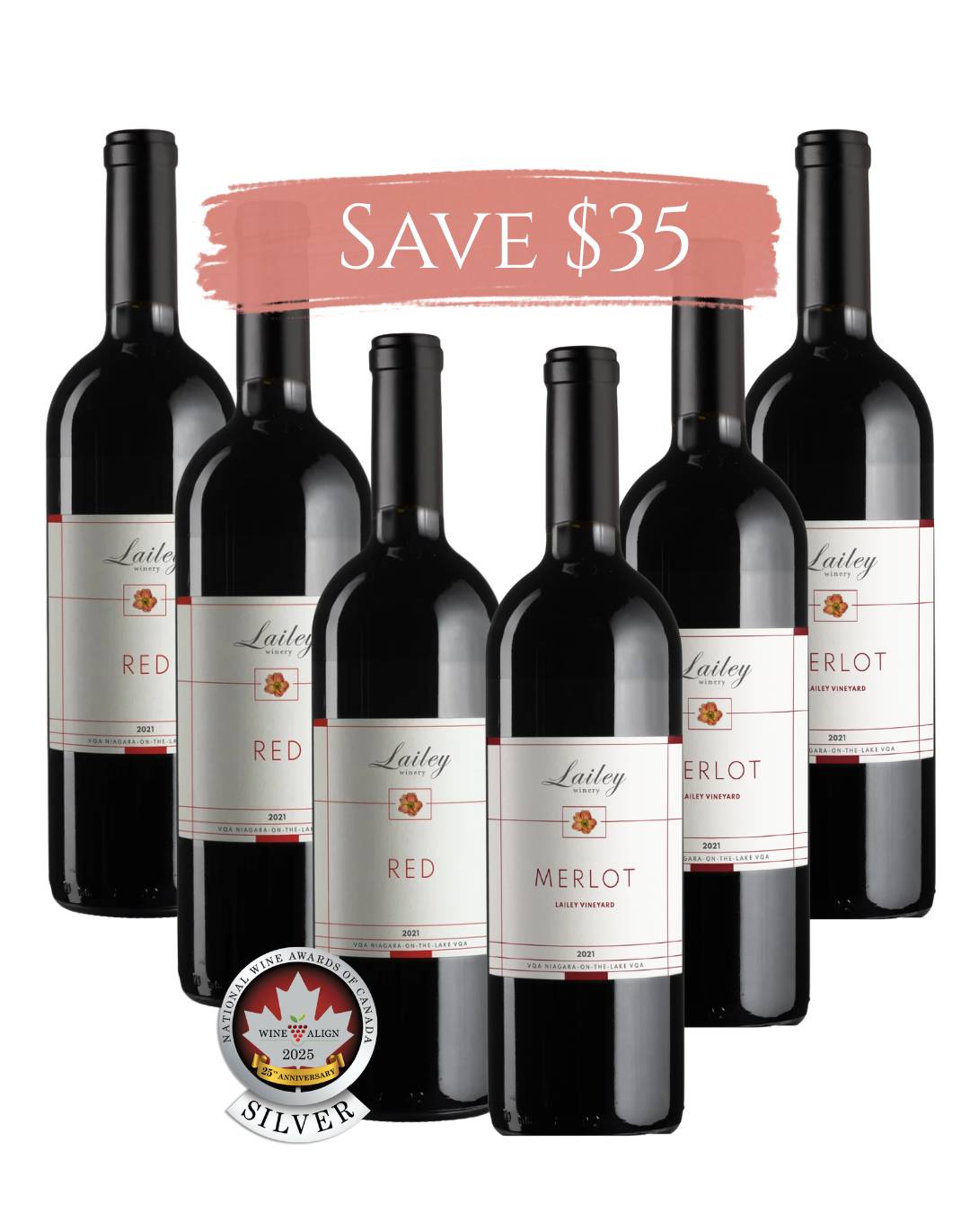 Lailey Red/Merlot 6-pack