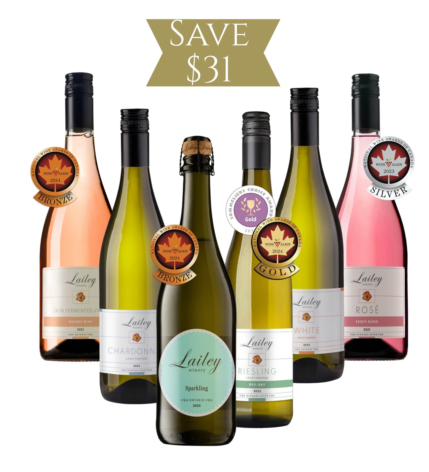 Lailey 6-Pack (white/orange/rose)